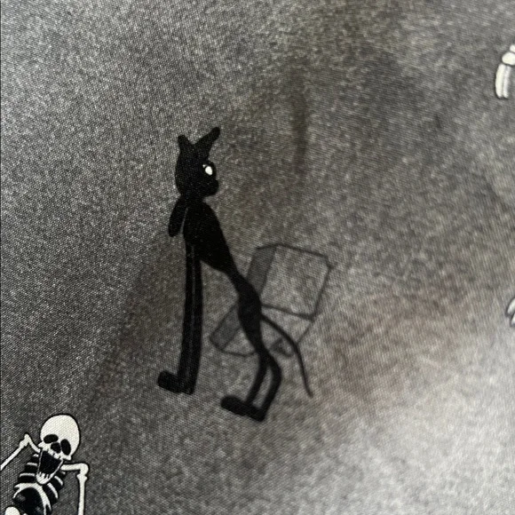 Disney Charcoal Graphic Men's Button Down Shirt.  CAJA. # 2 - Picture 7 of 9